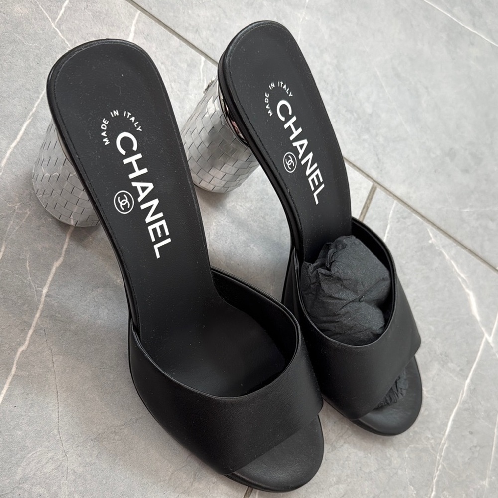 Chanel Black Women's Heeled Sandals